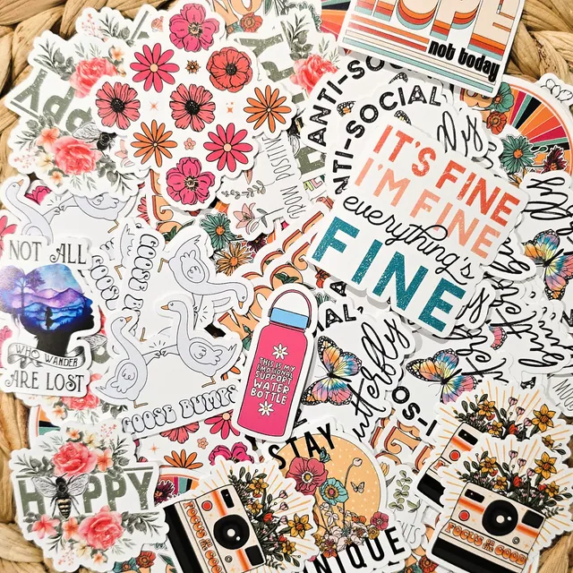 Full Color Assorted Small 2" Vinyl Stickers